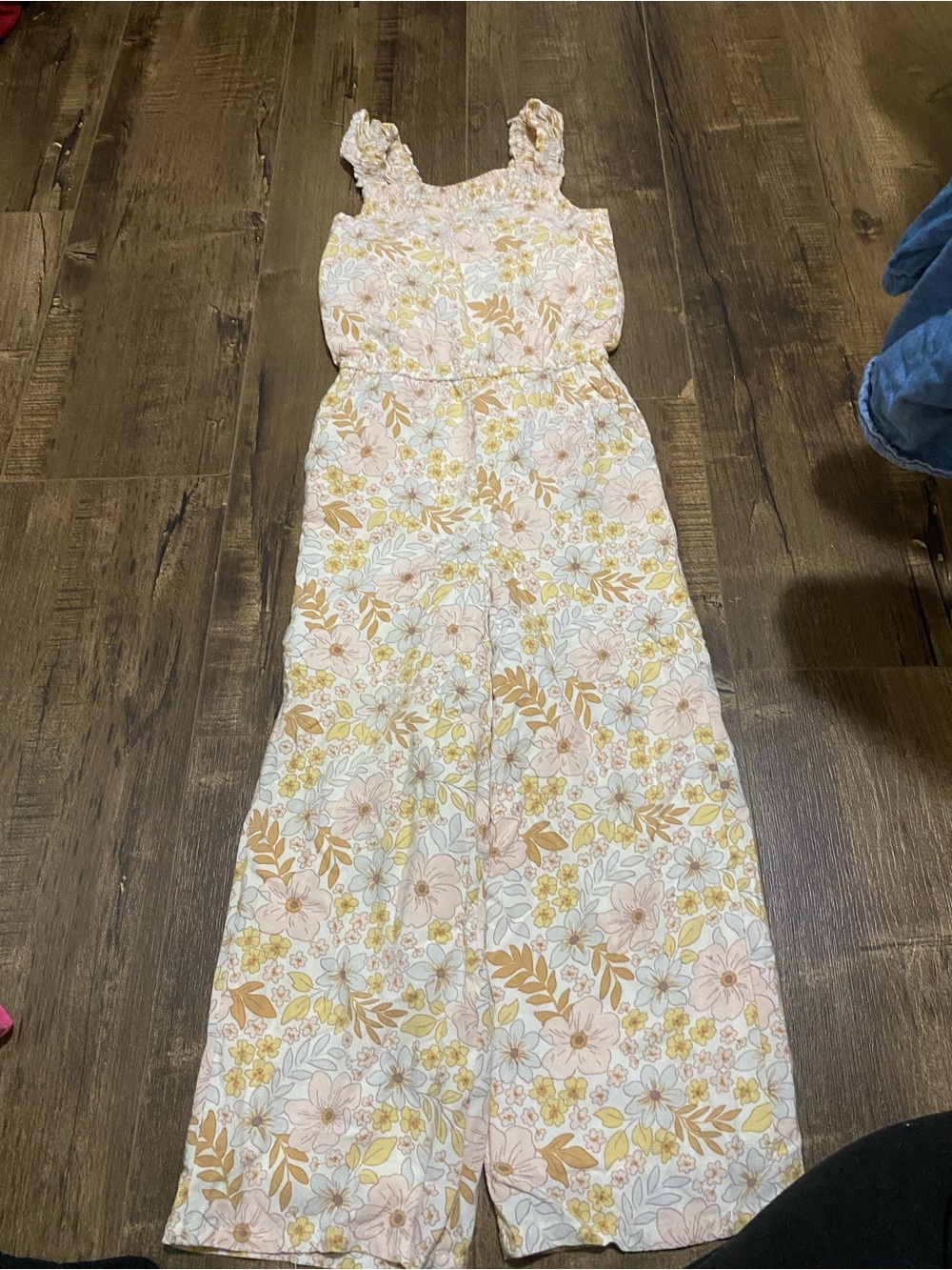 cupcakes & cashmere Floral Wide-Leg Jumpsuit - White, Pink & Yellow